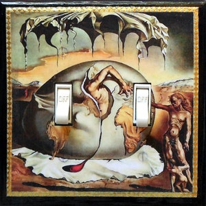 Famous Dali art Switch plates with MATCHING SCREWS- Dali wall plates Salvador Dali art Dali paintings Dali art prints surrealistic art Dali