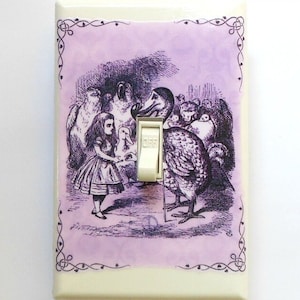 Alice in Wonderland Framed designs Switchplates & MATCHING SCREWS- Alice in Wonderland wall decoration Alice framed nursery prints Alice art
