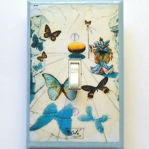 7 Different Dali prints Dali&#39;s Alice in Wonderland paintings Switch plates MATCHING SCREWS- Dali art Salvador Dali switch covers surrealism