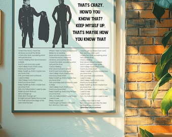 Twenty One Pilots Inspired "The Contract" Breach Lyric Poster | Digital Print | Clique Aesthetic Wall Art | perfect twentyonepilots gift!
