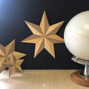 SOLO DECORATION | "Sirius", "Les Brillantes" Collection (large format) | Christmas tree star, wall decoration | handmade