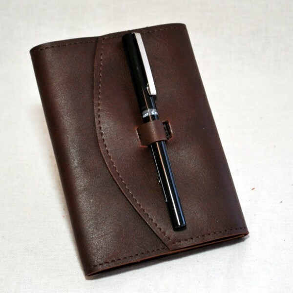 Refillable Travel Journal:  Dark  Brown