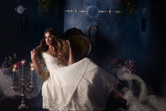 lace handkerchief wedding dress