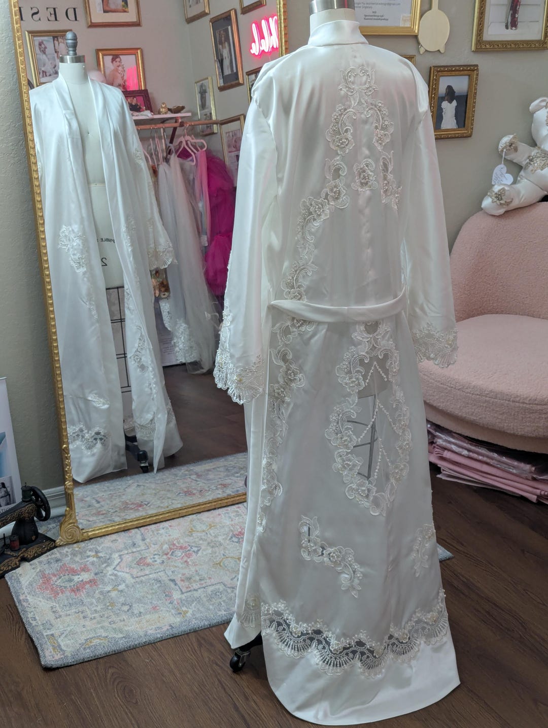 Repurpose Robe Bridal Robe Made From Mom's Wedding Dress, Repurposed Keepsake ...
