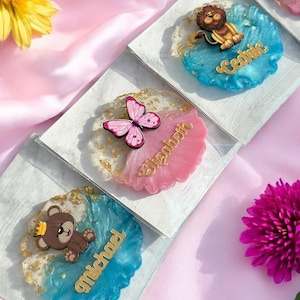 Magnes z żywicy na Baby Shower, Baby Shower Party Favor, 1st Birthday Party Favor, Pamiątkowy magnes na lodówkę, Prezent dla dziewczynki, Prezenty na urodziny