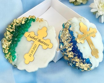 Embossed Baptism Magnet Favor, Baptism Gifts for Guests, Affordable Baptism Favors, Mi Bautizo, First Confirmation, Keepsake Baptism Gifts