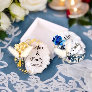 ENGRAVED Wedding Favor, Wedding Gifts for Guests, Bridal Shower Party Favors, Custom Resin Magnet, Adult Favors, Bulk Personalized Favors