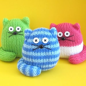 Quick and Easy Cats - INSTANT DOWNLOAD PDF Knitting Pattern