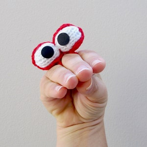 Googlers - finger or hand puppets - INSTANT DOWNLOAD PDF Knitting Pattern