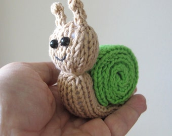 Quick Little Snail - INSTANT DOWNLOAD PDF Knitting Pattern