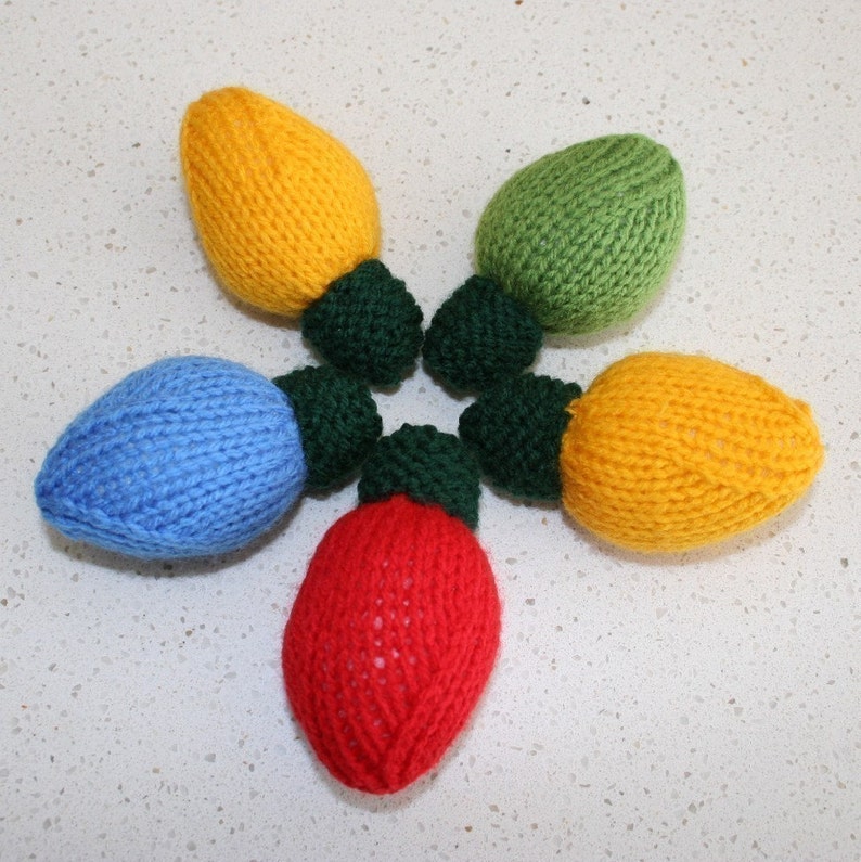 Christmas lights INSTANT DOWNLOAD PDF Knitting Pattern image 2