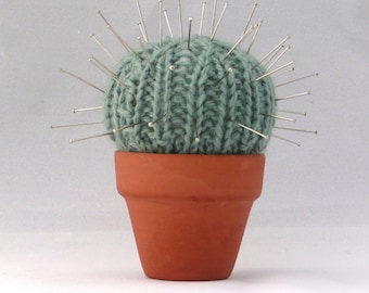 Quick and Easy Cactus Pin Cushion - INSTANT DOWNLOAD PDF Knitting Pattern