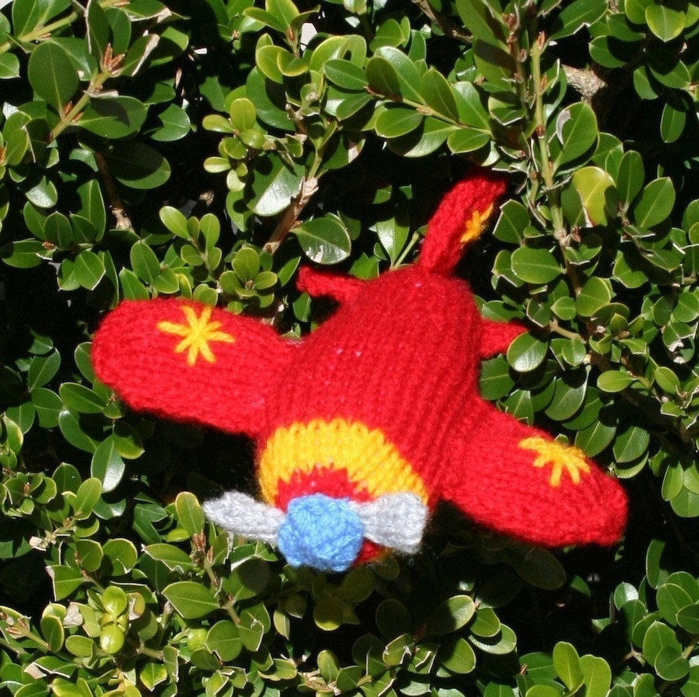 Airplane INSTANT DOWNLOAD PDF Knitting Pattern Etsy