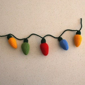 Christmas lights - INSTANT DOWNLOAD PDF Knitting Pattern