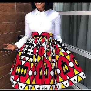 Jupe africaine taille haute sale
