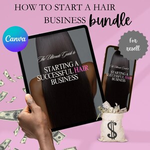 Editable Canva Template | Printable plr | Hair Business Guide | Start Wig & Beauty Brand | DFY eBook with Resell Rights | MRR/PLR