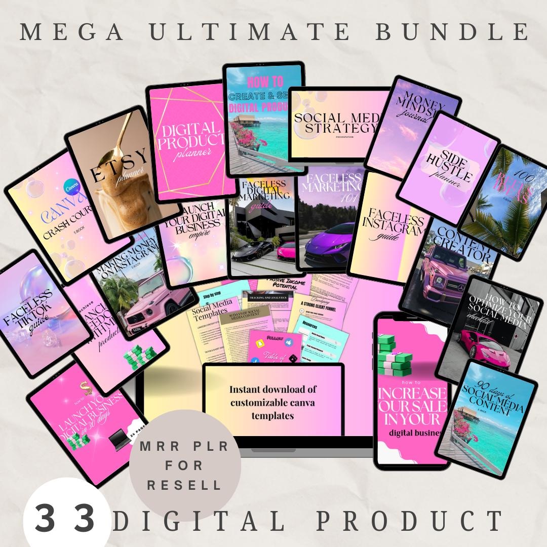Editable Canva Templates | Printable Plr Bundle | Mega DFY Digital ...