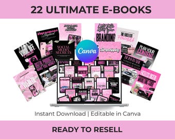 PLR Digital Product Bundle | Canva Editable Templates | Master Resell Rights | Done For You eBook Business Kit