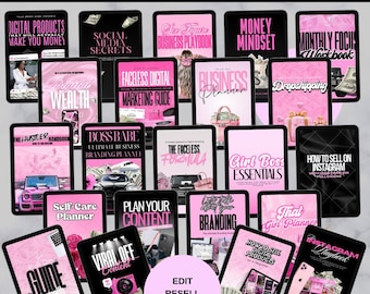 Pakiet 22 e-booków PLR | Szablony do marketingu cyfrowego | Edytowalny Canva | Prawa do odsprzedaży | Gotowy zestaw biznesowy
