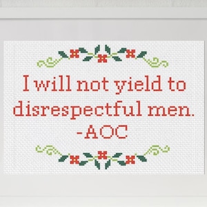 AOC Hombres irrespetuosos Punto de cruz