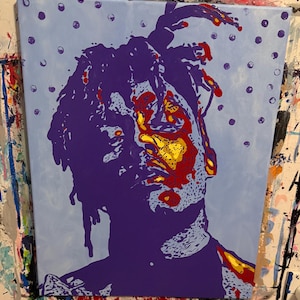 Painting Tupac Pop Art | 16x20 Canvas | Bold and Legendary Tribute