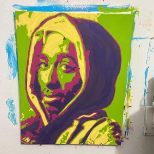 Painting Tupac Pop Art | 16x20 Canvas | Bold and Legendary Tribute