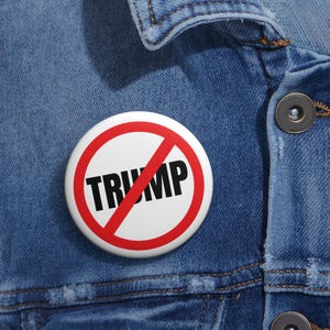 Anti Trump Pin Button Resistance Resist Protest Button Liberal Democrat Anti Fascism Anti Trump Pinback Button Hands Off Pin Democratic Gift