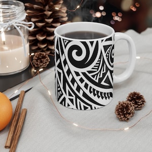 Polynesian Tribal Print Mug 11oz