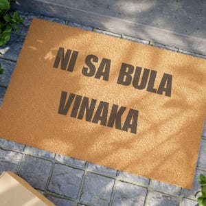Ni Sa Bula Vinaka Fijian Welcome Doormat