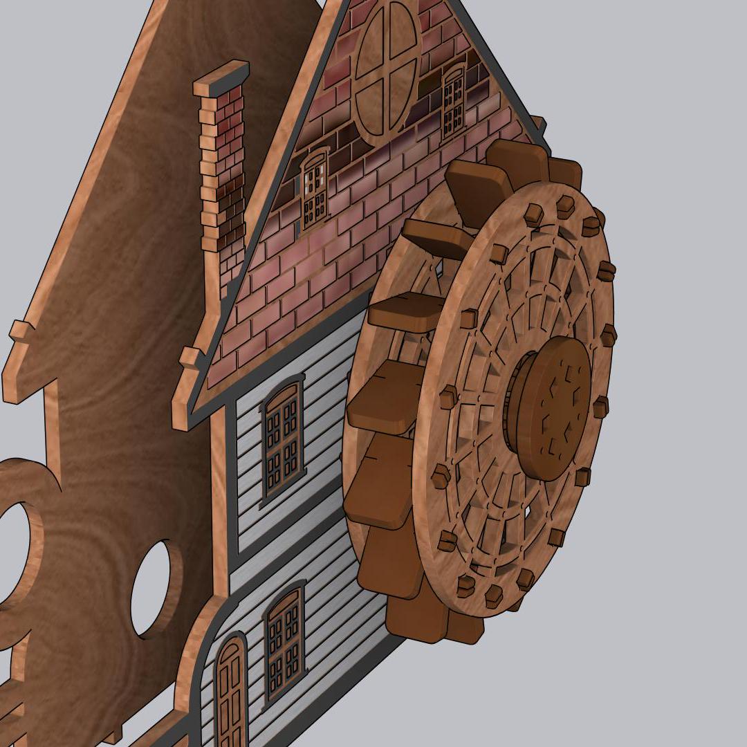 Laser Cut Water Mill Model: SVG DXF Project Plans (digital Download) - Etsy