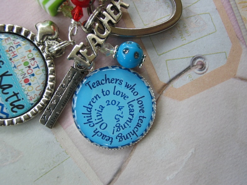 end of year gifts Personalized Teacher/'s keychain
