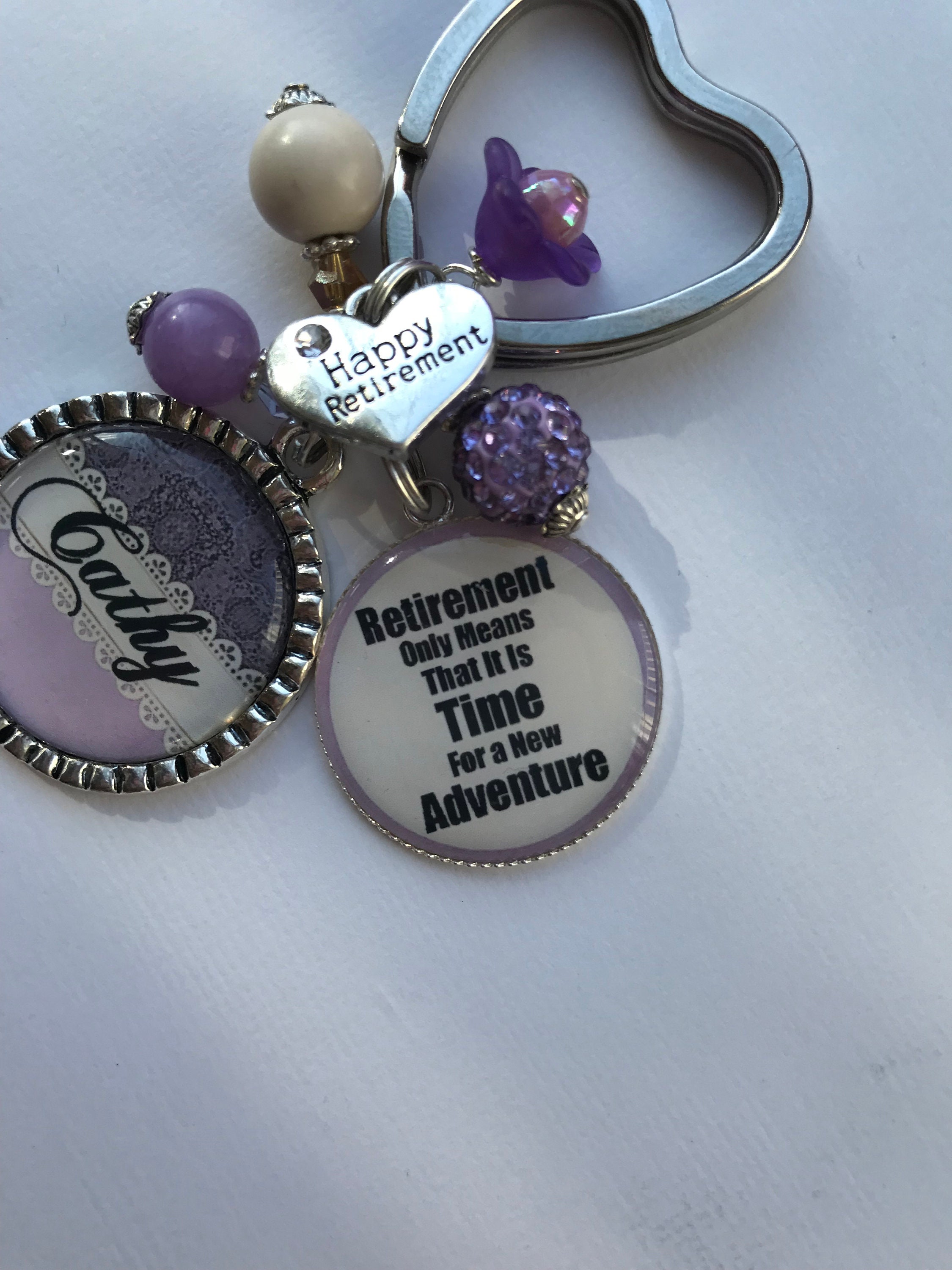 Personalized Retirement keychain retirement gifts retiree Etsy