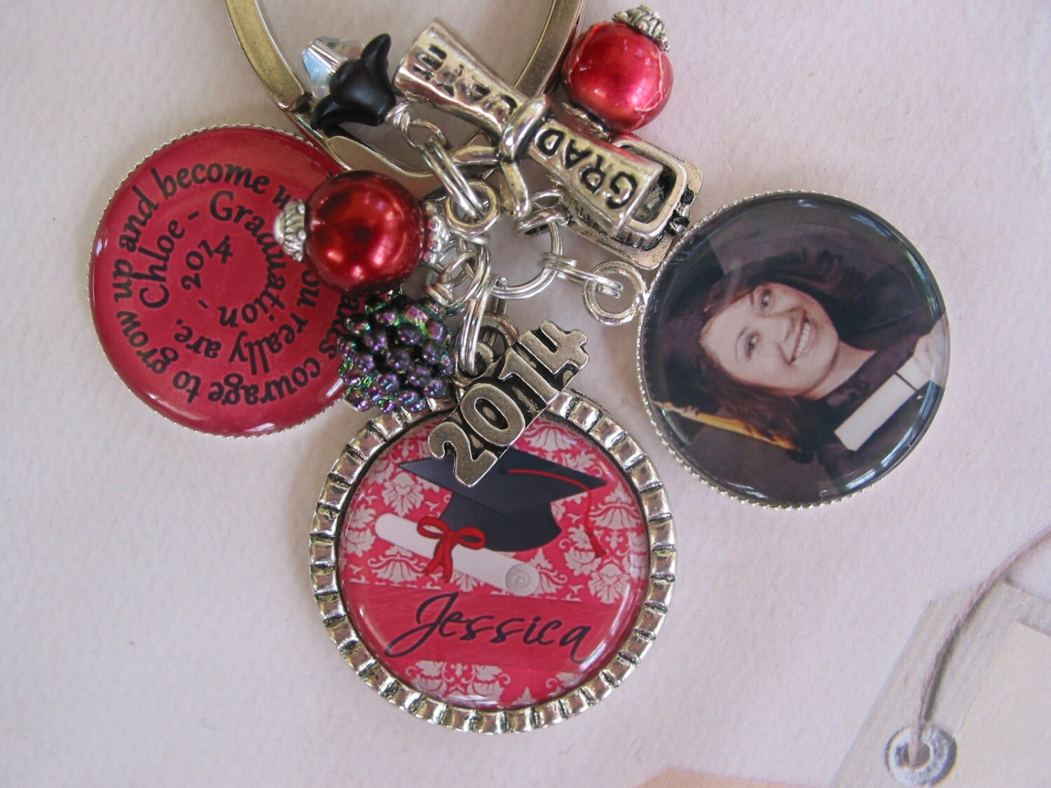 Personalized Graduation Gift Keychain With Photo Etsy