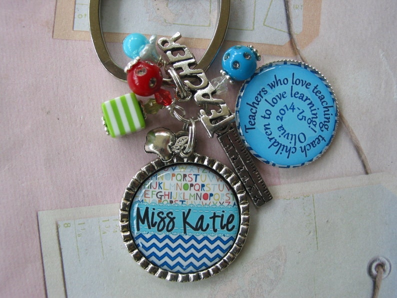end of year gifts Personalized Teacher/'s keychain