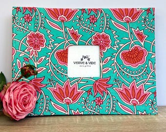 Firozi Flora - Handcrafted Fabric Photo Album