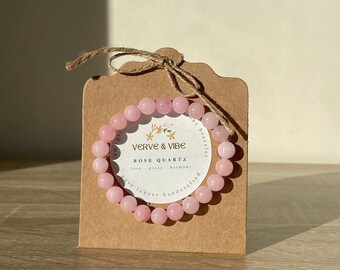 Rose Quartz Semi Precious Stone Bracelet