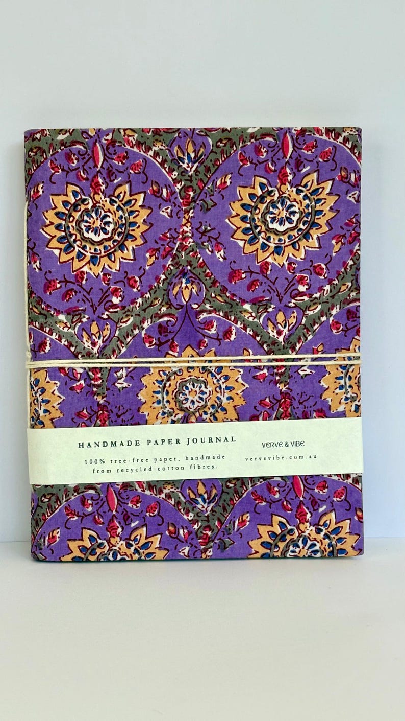 Radiant Jacaranda - Fabric Cover, Handmade Blank Journal - Etsy