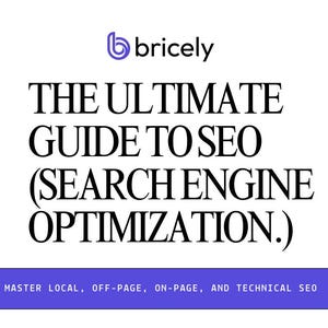 May include: A graphic with the text "The Ultimate Guide to SEO (Search Engine Optimization.)" in black text on a white background. The text "MASTER LOCAL, OFF-PAGE, ON-PAGE, AND TECHNICAL SEO" is in white text on a purple background.