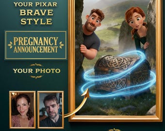 Pixar Style Pregnancy Announcement Video | Brave Inspired Baby Reveal