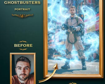 Custom Ghostbusters Portrait: Personalized Movie Art (Digital Download)