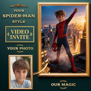 Spider-Man Birthday Video Invitation | Digital Kids Party Invite