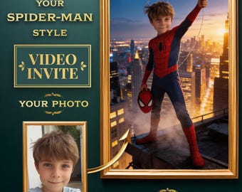 Spider-Man Birthday Video Invitation | Digital Kids Party Invite
