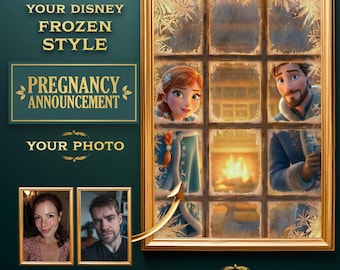 Custom Frozen Style Pregnancy Announcement Video | AI Winter Baby Reveal | Digital Download