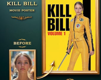 Personalized Kill Bill Movie Poster – Custom Portrait Gift (Digital Download)