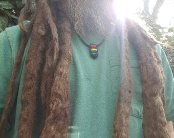 Lion Heart Survival Inna Babylon Necklace Rastafari Fyah Reggae Riddim Paracord Rune Knot OOAK One Love Inity Rastaman Dreadlocks Dread