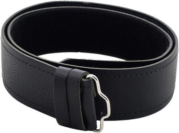 Handmade Leather Kilt Belt For Men - Deluxe Quality Black -Adjustable Belt - Kilts Accessory
