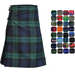 Men’s Tartan Kilt – Handmade 8 Yard Acrylic Wool Highland Kilts, Choose Your Desire Tartans