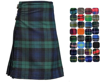 Men’s Tartan Kilt – Handmade 8 Yard Acrylic Wool Highland Kilts, Choose Your Desire Tartans