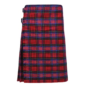 Men’s Tartan Kilt – Handmade Dress Stewart Pattern Scottish Highland Classic Pleated Heritage Style