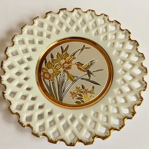 24KT Gold Edged Art of Chokin Lattice Plate